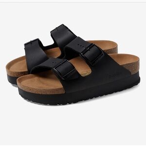 Black Papillio by Birkenstock Arizona Platform Sandal